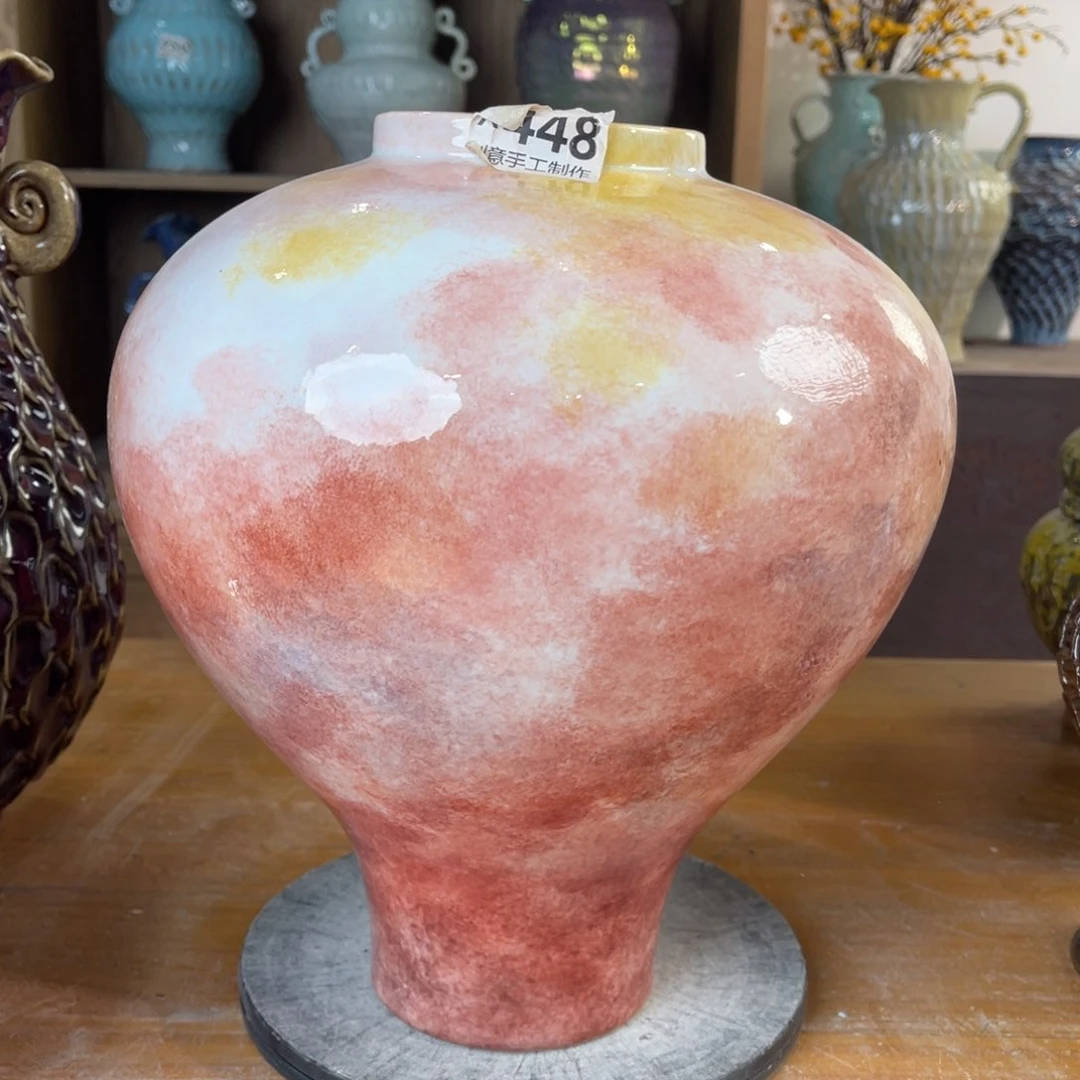 摆件陶瓷花瓶高29口径9清仓特价