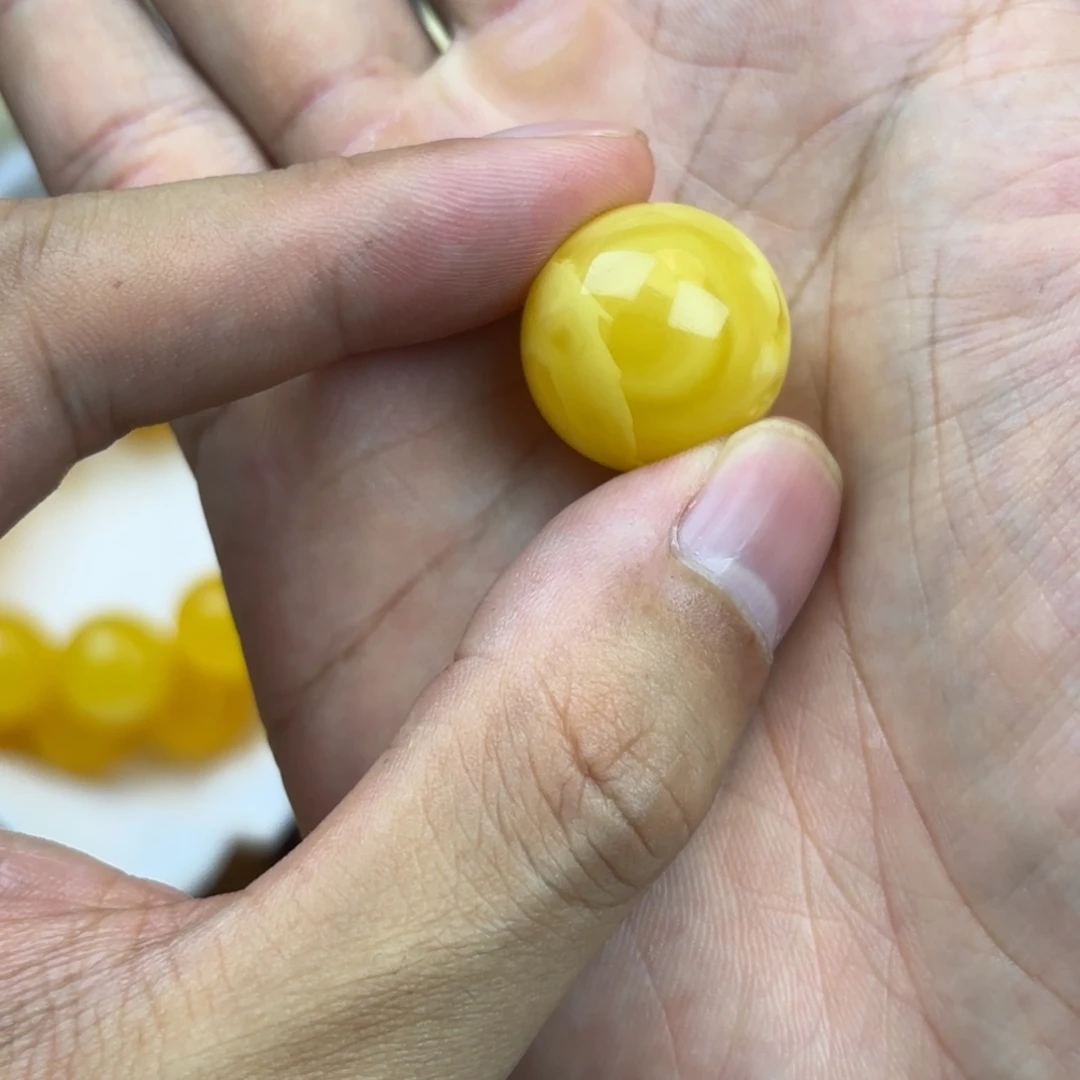 蜜蜡未镶嵌手链20.2 单珠