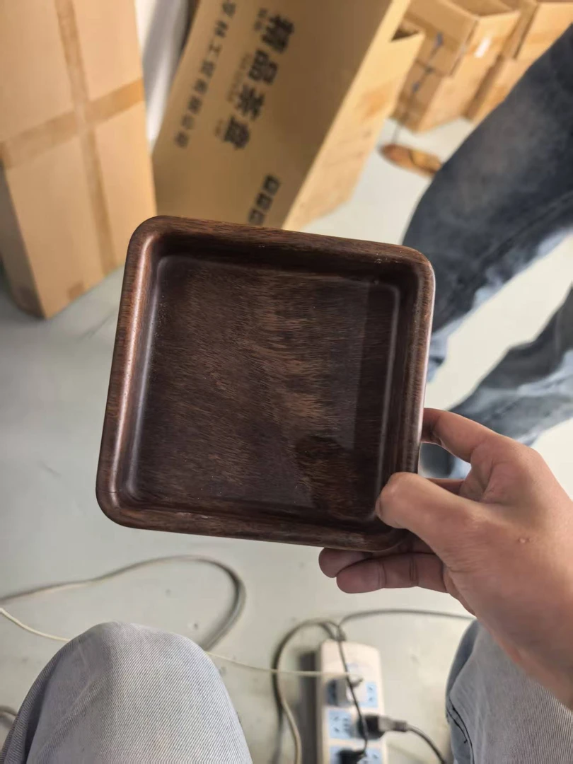 实木（微瑕15*15*4大方钵）收纳碟、盘、盒孤品（实物直播间）