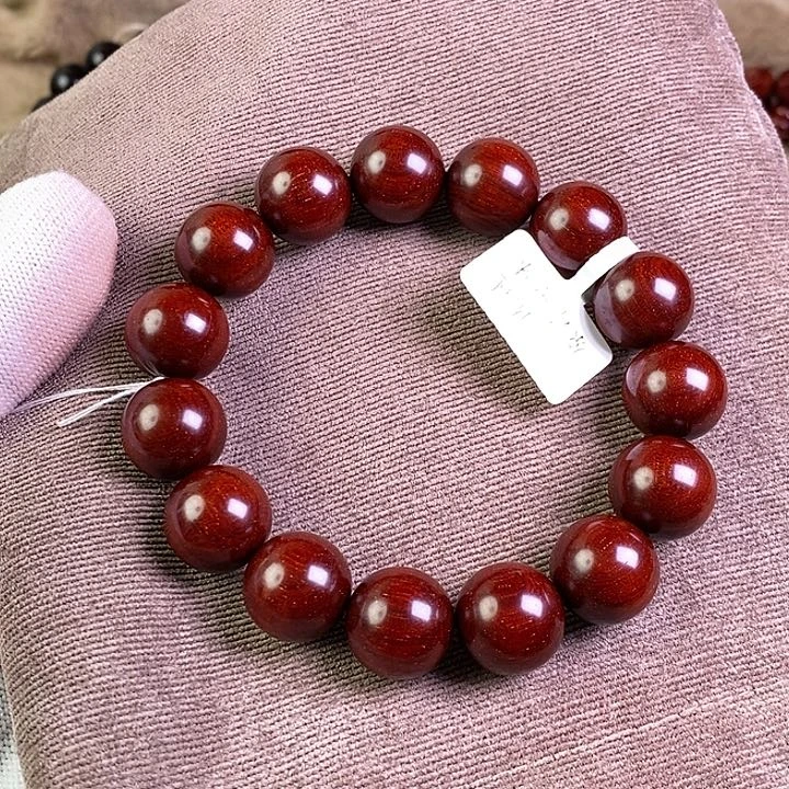 小叶紫檀手串/手链蜗**y无胶无蜡15鱼鳞