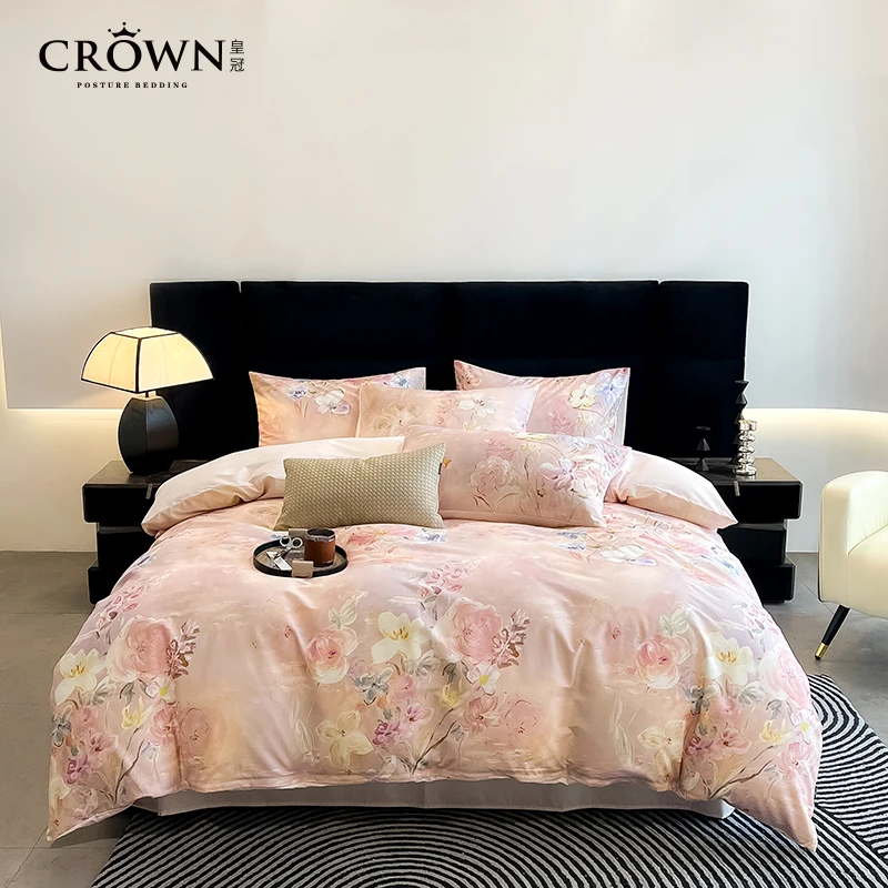 【嬢嬢专属】皇冠50s数码印花全棉磨毛套件