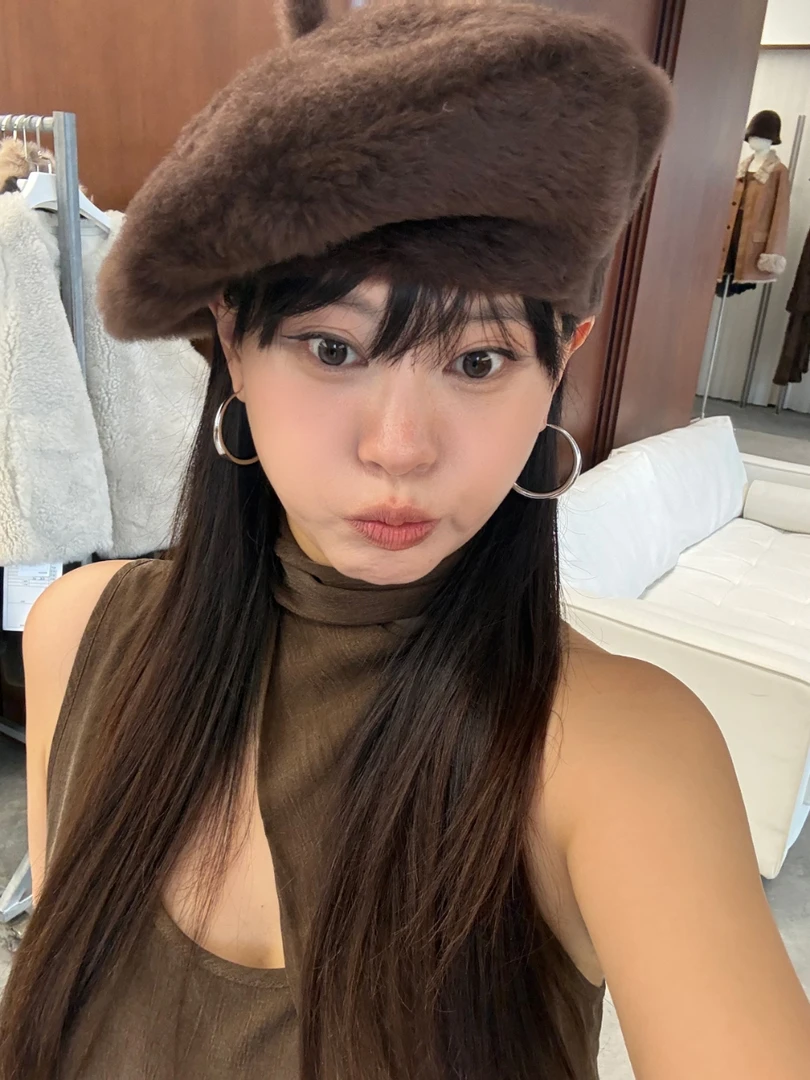 秋冬新款悠然保暖小拉贡贝雷帽A169