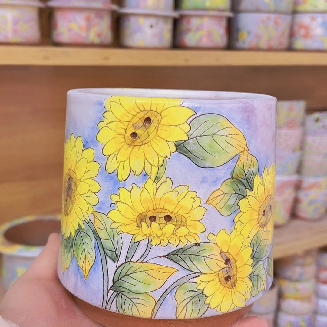 罐小坊园多肉植物粗陶陶瓷价歪**S