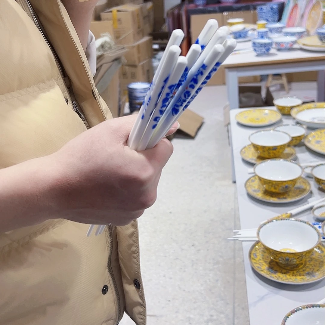 瓷片青花筷子5双，，，，，，