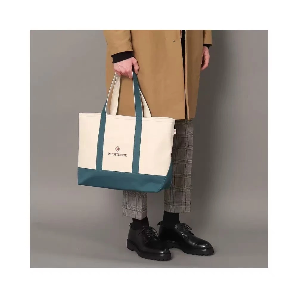 日系贵牌DRESS帆布托特包男士手提