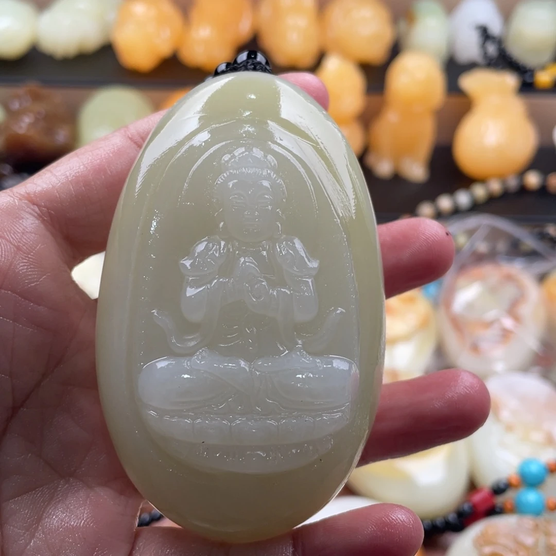 我***法石材古青石手把件