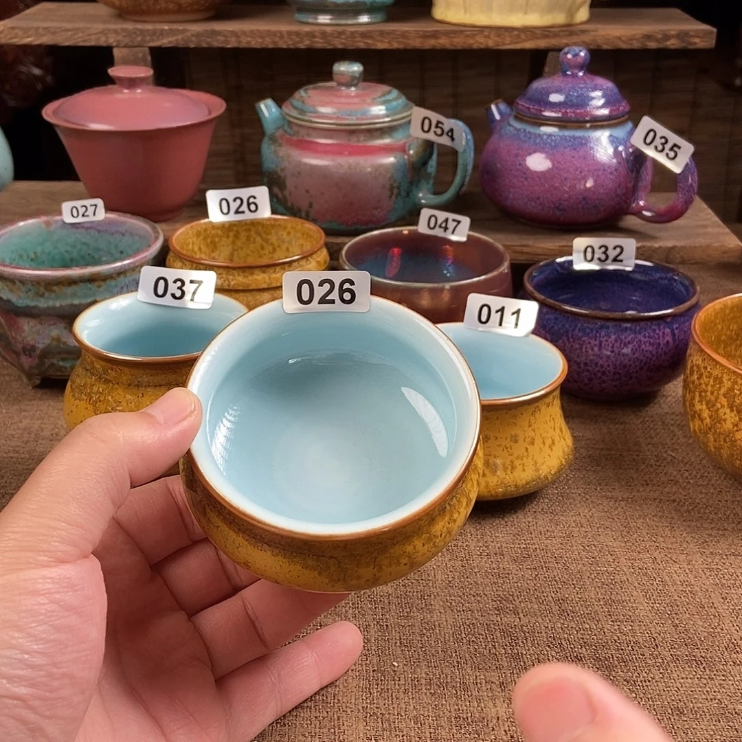 走***海瓷片钧瓷茶壶茶具