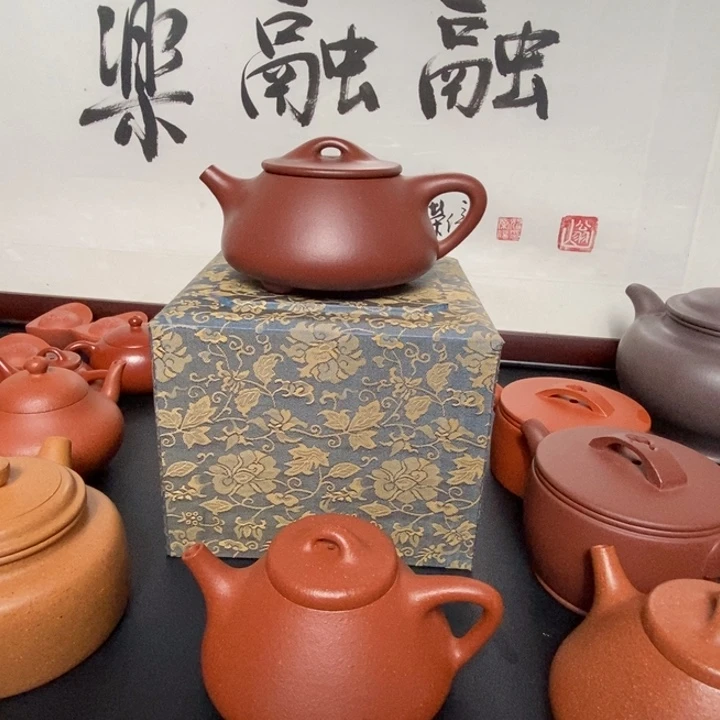 花***李茶壶紫砂原矿满瓢240cc全手工