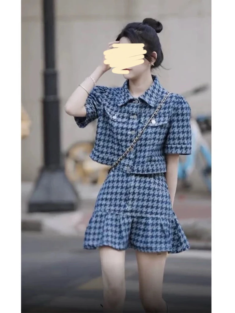 1603 【两件套】时尚轻奢风休闲牛仔套装（G26）