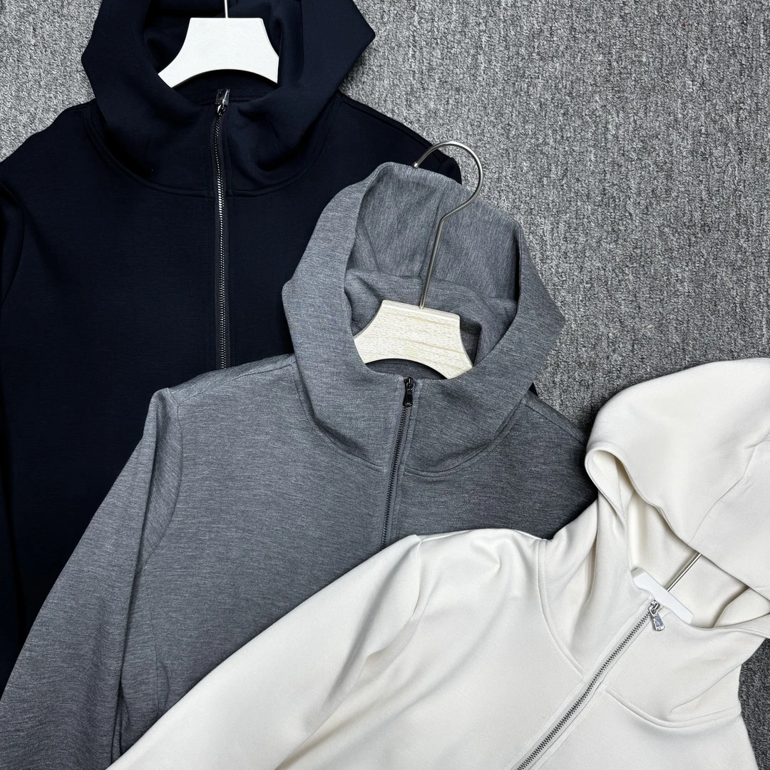 《坤家严选》菲玛掂拉链连帽常规款卫衣长袖带帽上衣极简风休闲