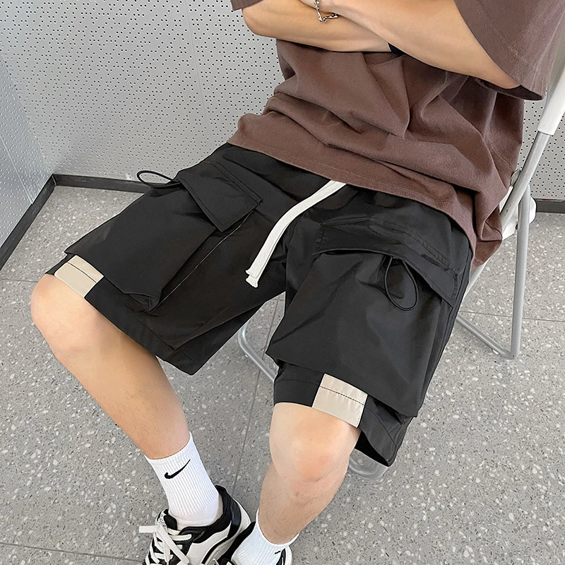 23001夏季潮牌日系简约户外百搭宽松大码休闲运动工装短裤