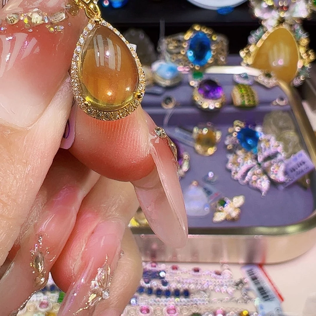 水晶珠宝半成品银S925镶嵌