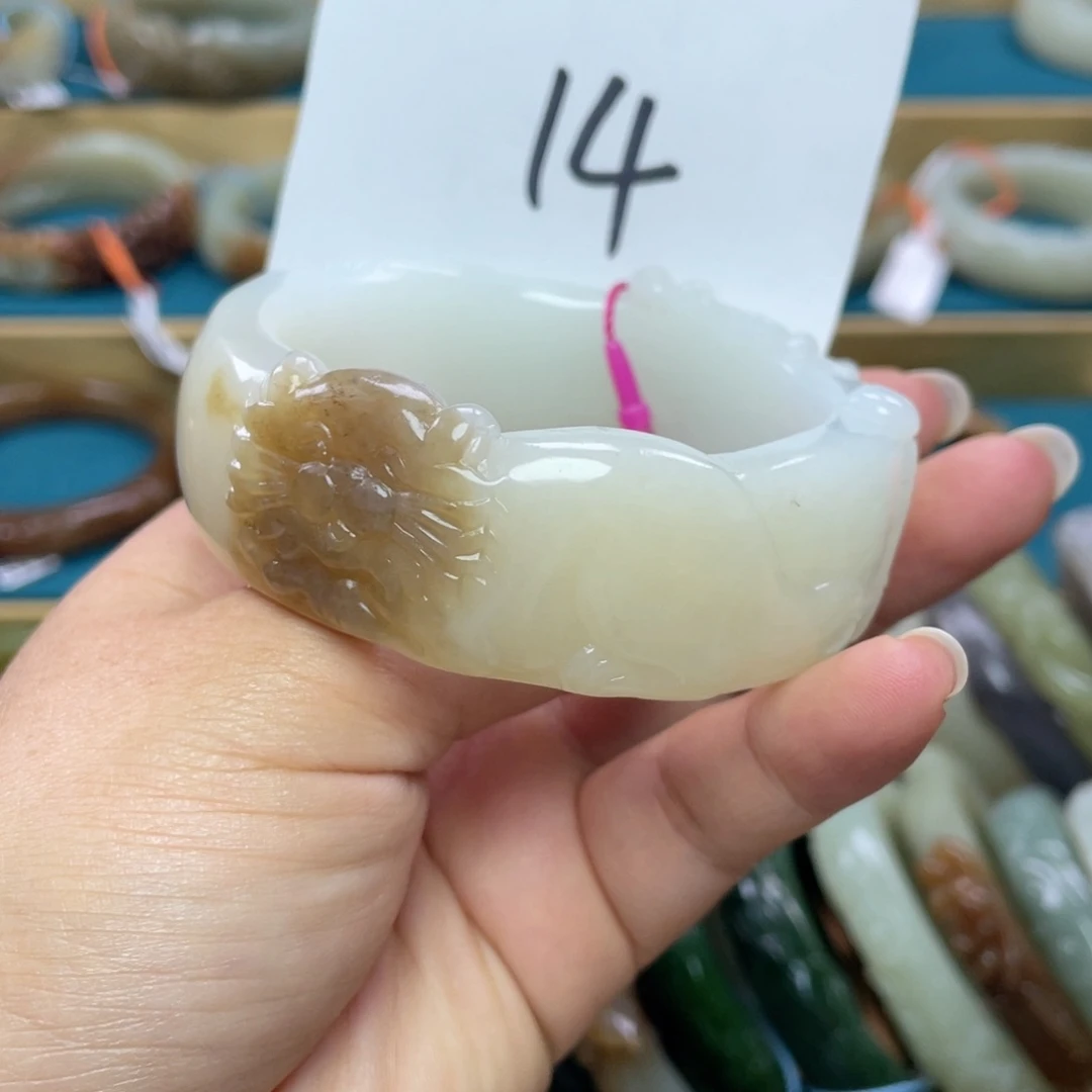 未镶嵌手镯和田玉圈口57+