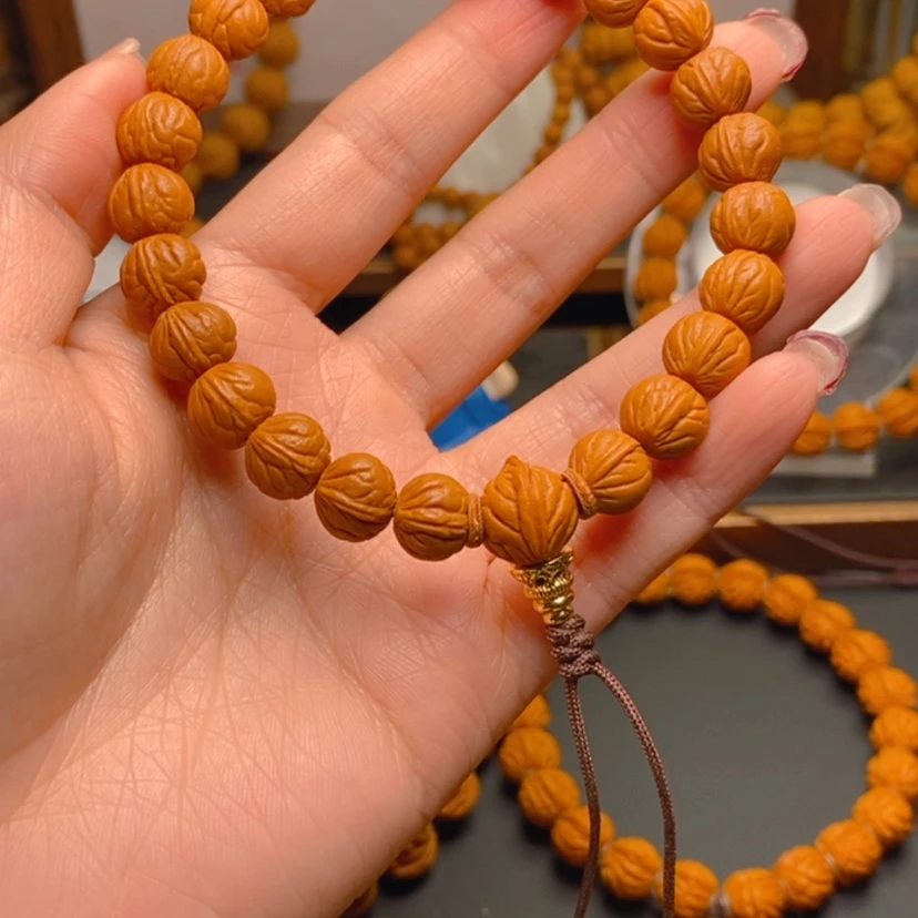 【闪购商品】桃核手串林*鸟龙文桃核