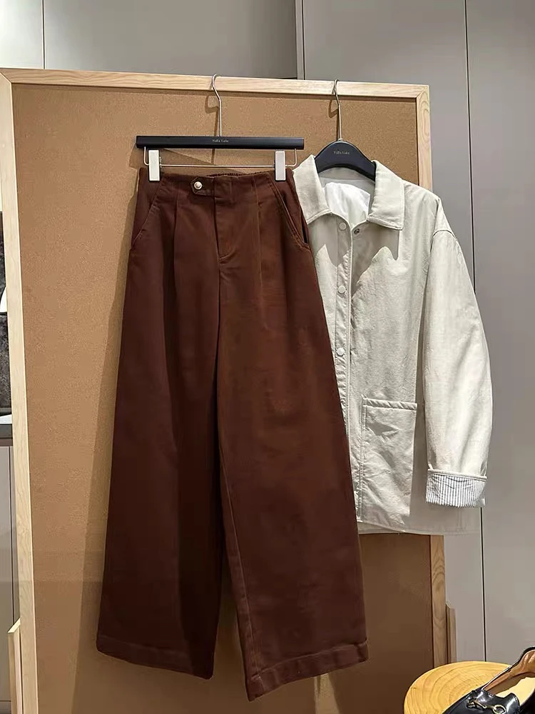 米粒家早秋款高货百搭显瘦窄版直筒裤