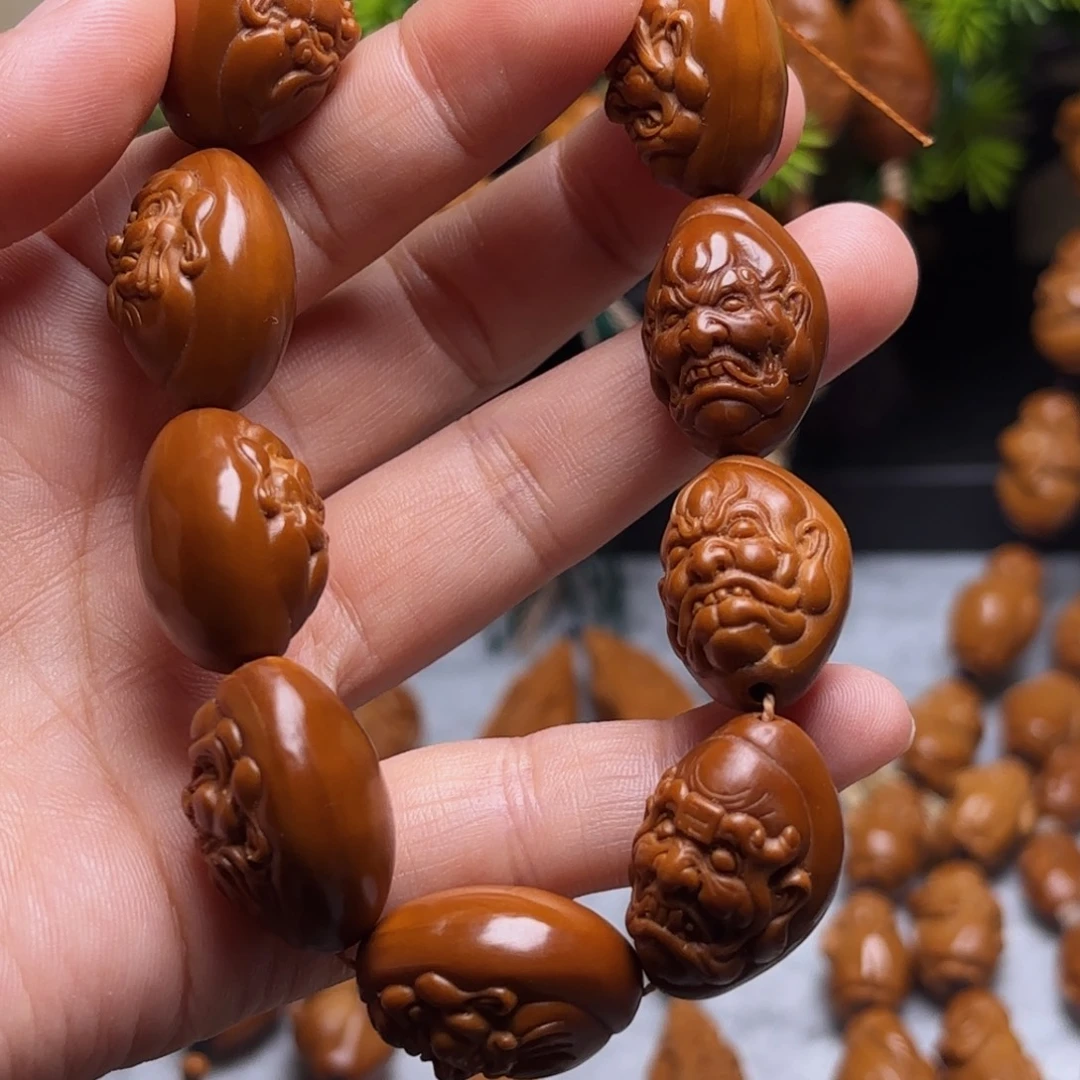 一***水橄榄核手串/手链浮雕罗汉