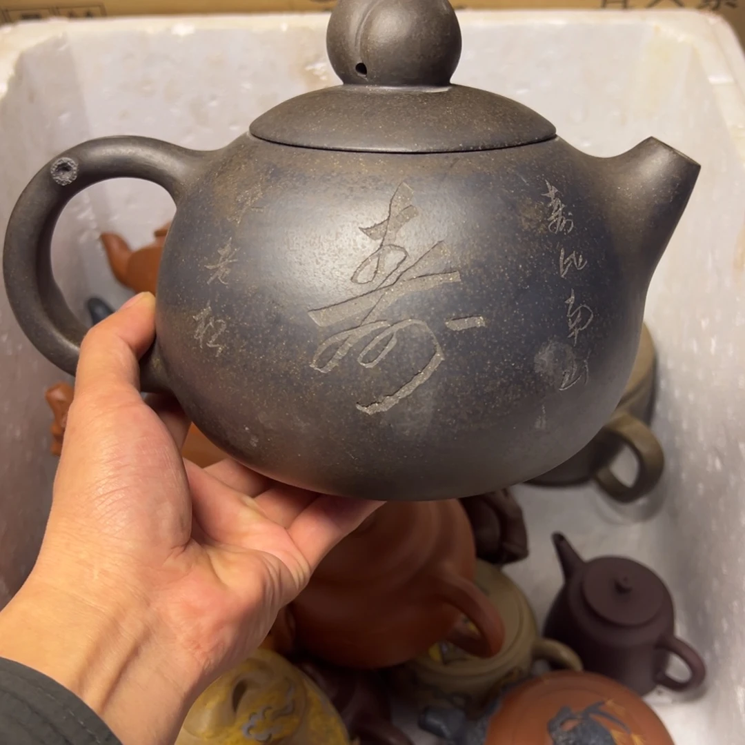 茶壶紫砂宜兴原矿紫砂壶1800毫升容量