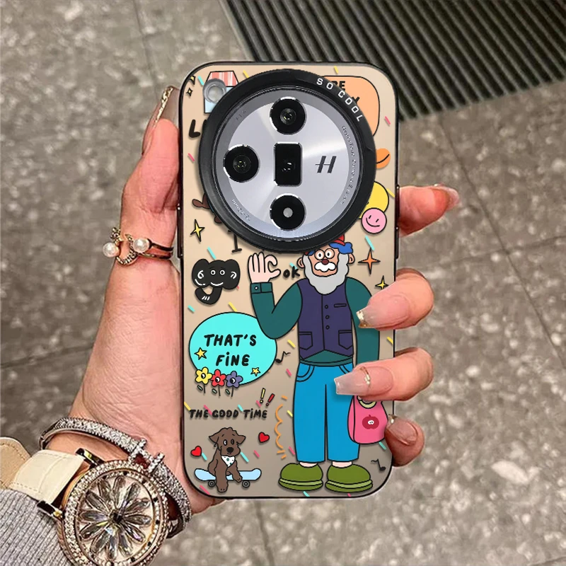 幸运老头适用于OPPOfindx8手机壳x7外壳彩银X6新款校园防摔保护套