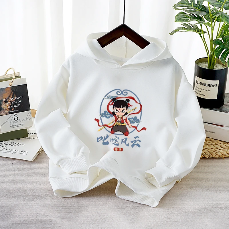 哪吒魔童2025春秋卫衣男女新款中大童儿童国潮洋气长袖外套连帽