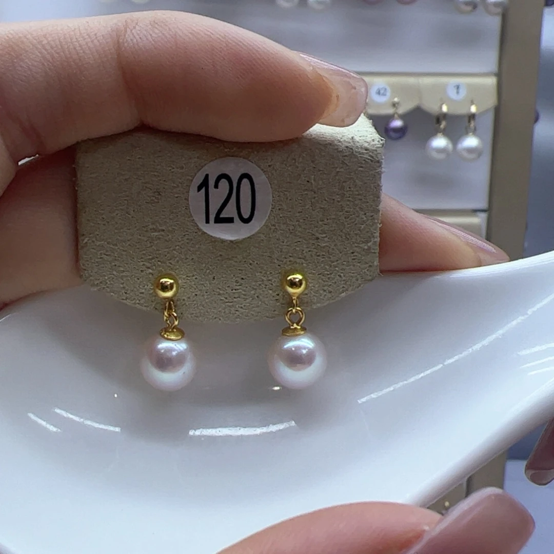 淡水珍珠耳饰银S925镶嵌