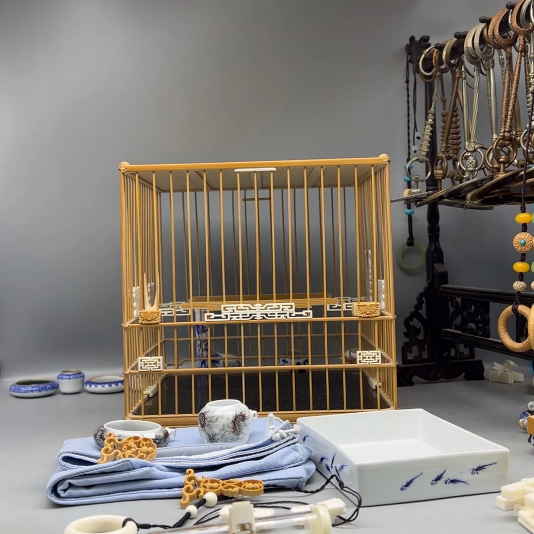 木私人定制牛骨古法寿字四面花脚板笼