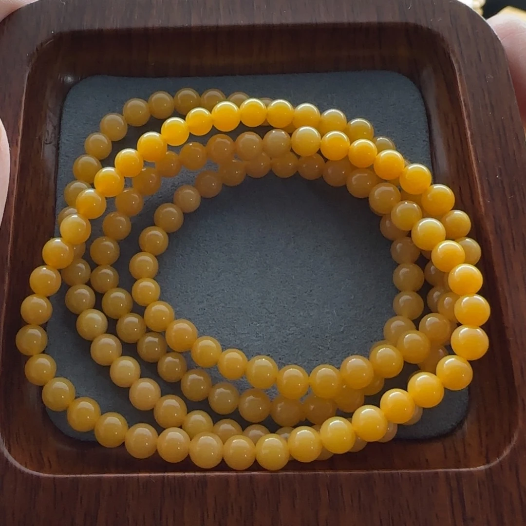石英质玉（缅黄）未镶嵌手串