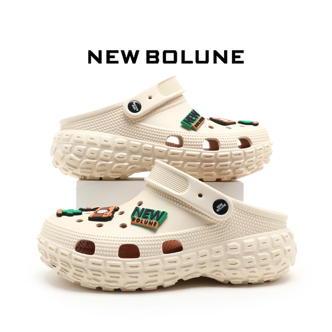 新百伦洞洞鞋2025夏季新款情侣运动凉鞋沙滩外穿防滑防臭包头拖鞋