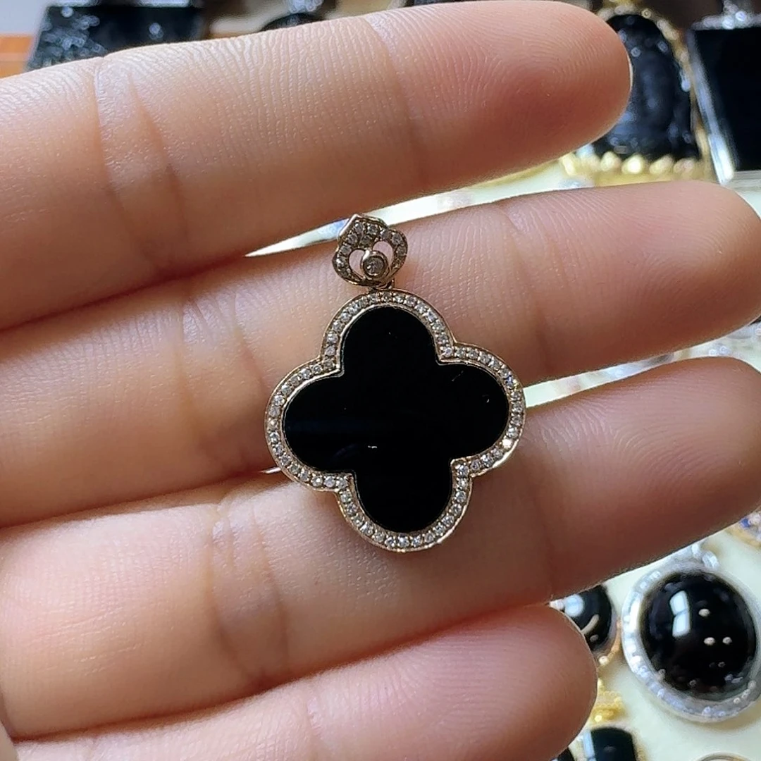 翡翠颈饰18K金镶嵌S****7