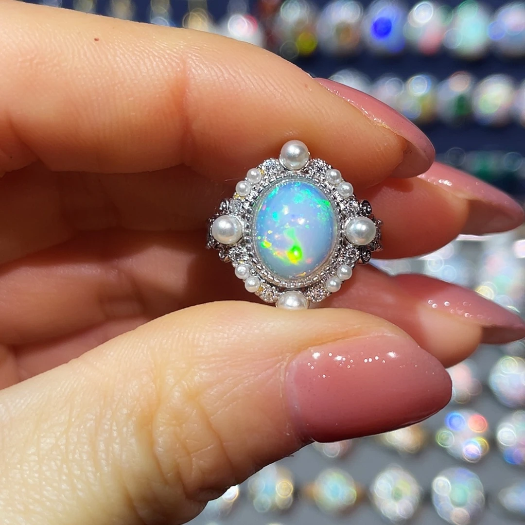 欧泊银S925镶嵌戒指