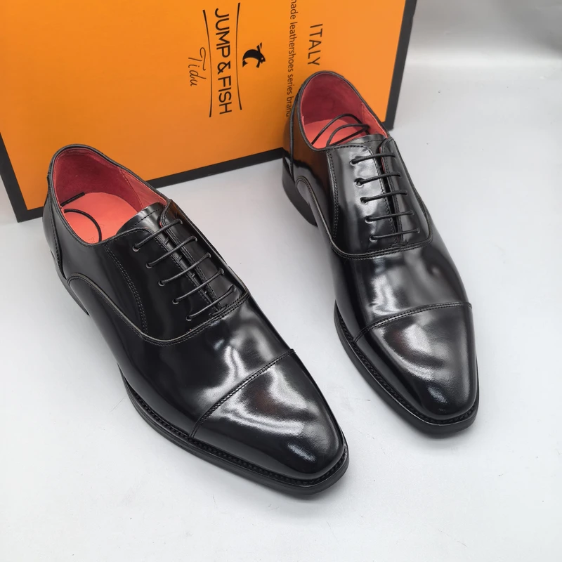 小牛皮+固特异全皮底+防滑贴片+正装三接头皮鞋（G9050601）