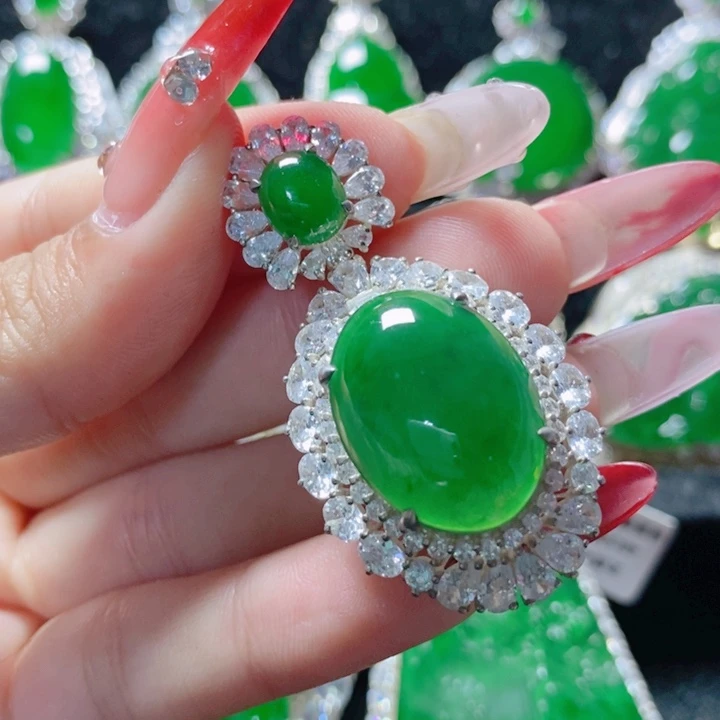 翡翠颈饰银S925镶嵌