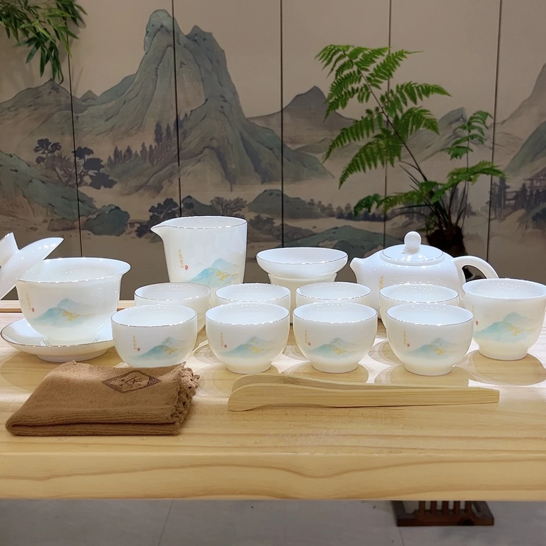 【都彩】日照金山羊脂玉瓷16头