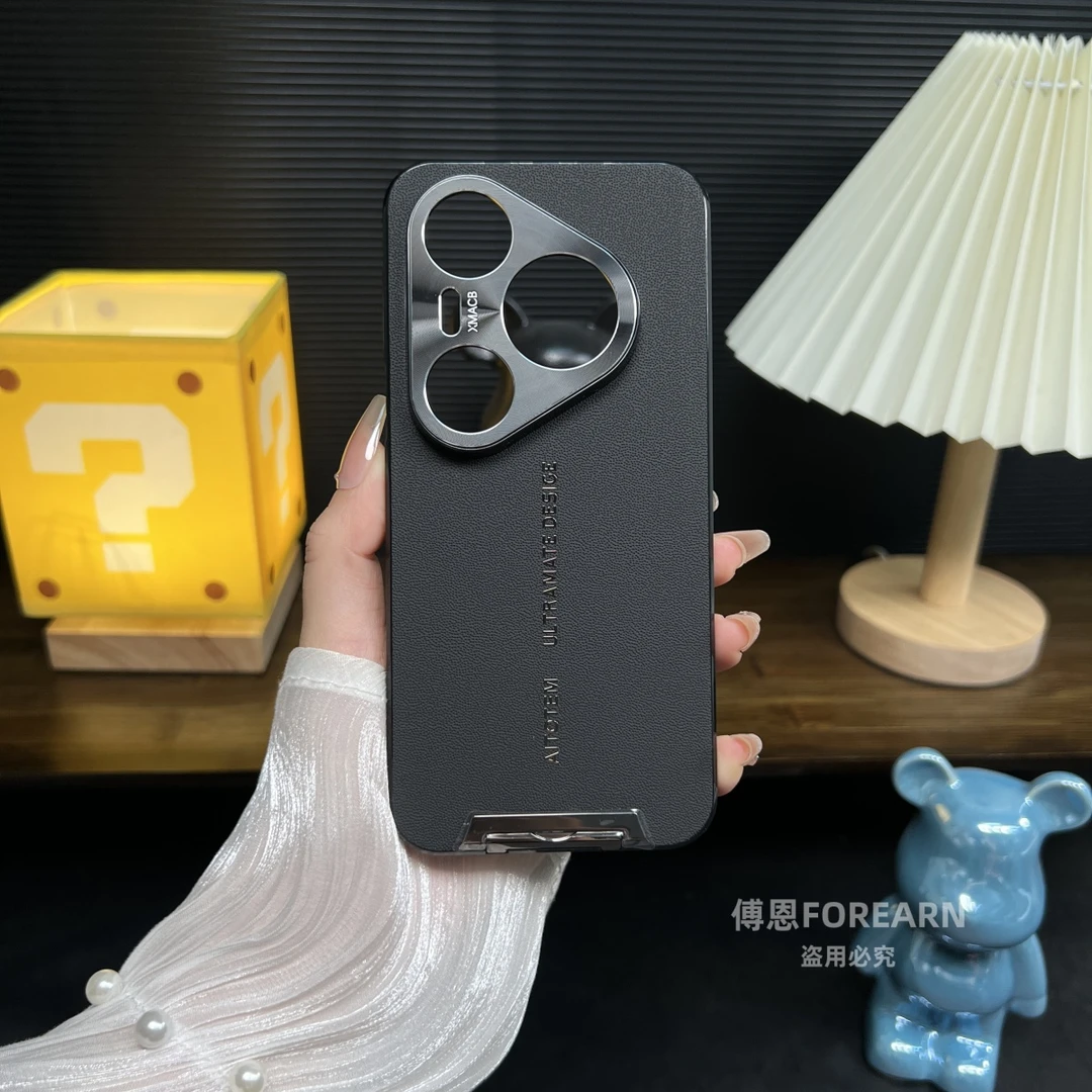 适用于华为pura80手机壳真皮pura80ultra保护套pura80pro新款支架