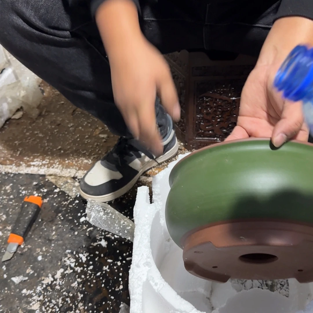 紫砂花盆口径23.14口径