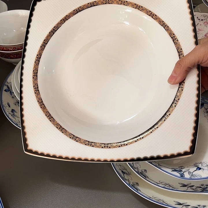 瓷片微瑕骨瓷特惠盘两个