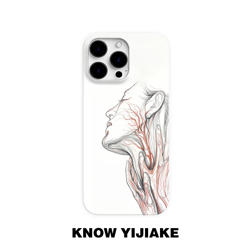 脸部挣扎适用苹果17promax个性手机壳16华为小米15oppo套vivo小众