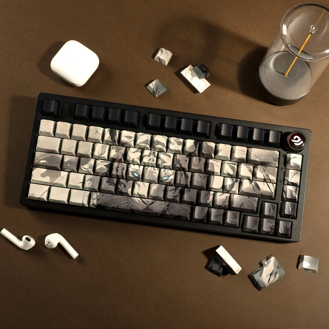 XVX《虎》键帽原厂侧刻透光五面热升华个性wooting60he键帽