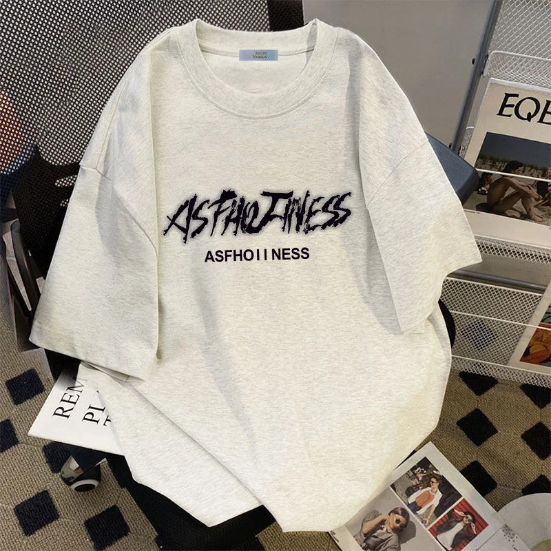 100%纯棉280克重磅美式潮牌男女夏季宽松短袖t恤百搭半袖上衣ins