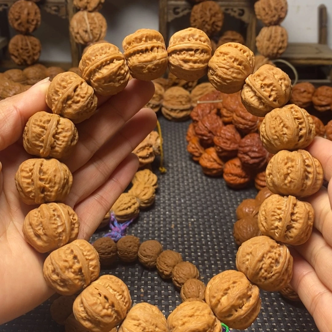 手串文玩核桃粗筋磨盘八棱手持