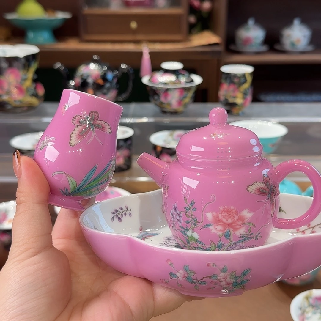 珐琅彩主人杯茶具套装
