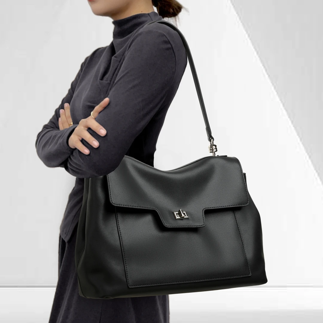 CCAMO包包女通勤上班单肩包牛皮真皮女包轻奢品牌女士时尚百搭包