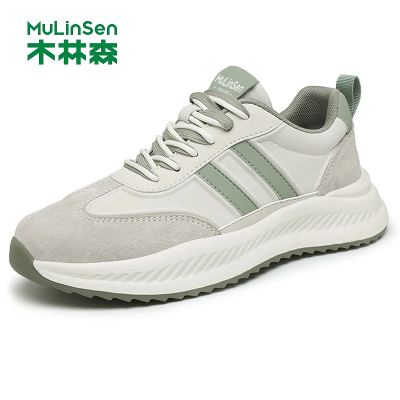 木林森男款小白鞋时尚休闲鞋夏季透气防滑鞋低帮休闲潮流时尚软底