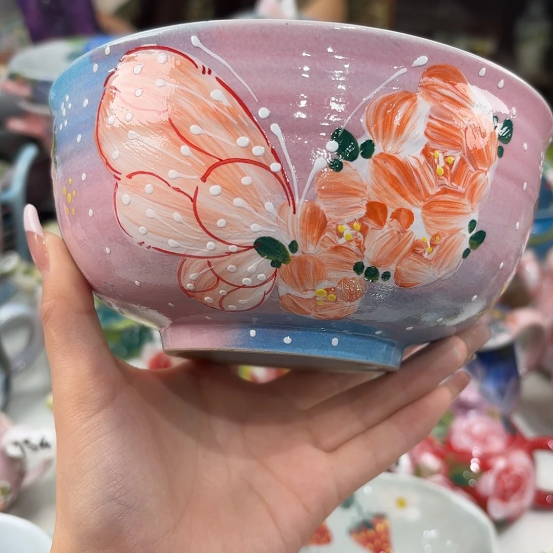 瓷片景德镇手绘高温釉下彩陶瓷茶具