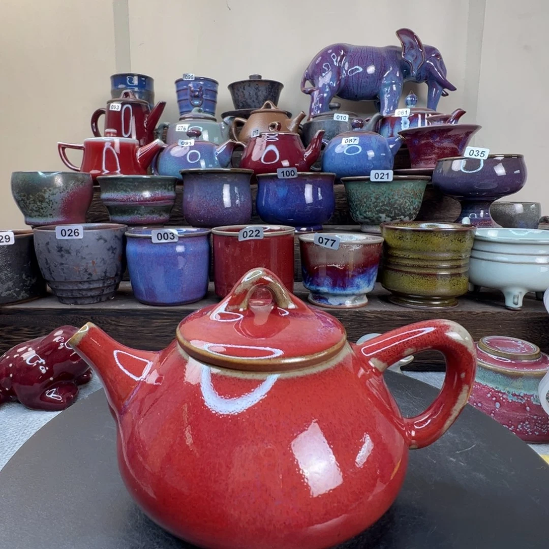 特价福利钧红石瓢壶一把满容210ml