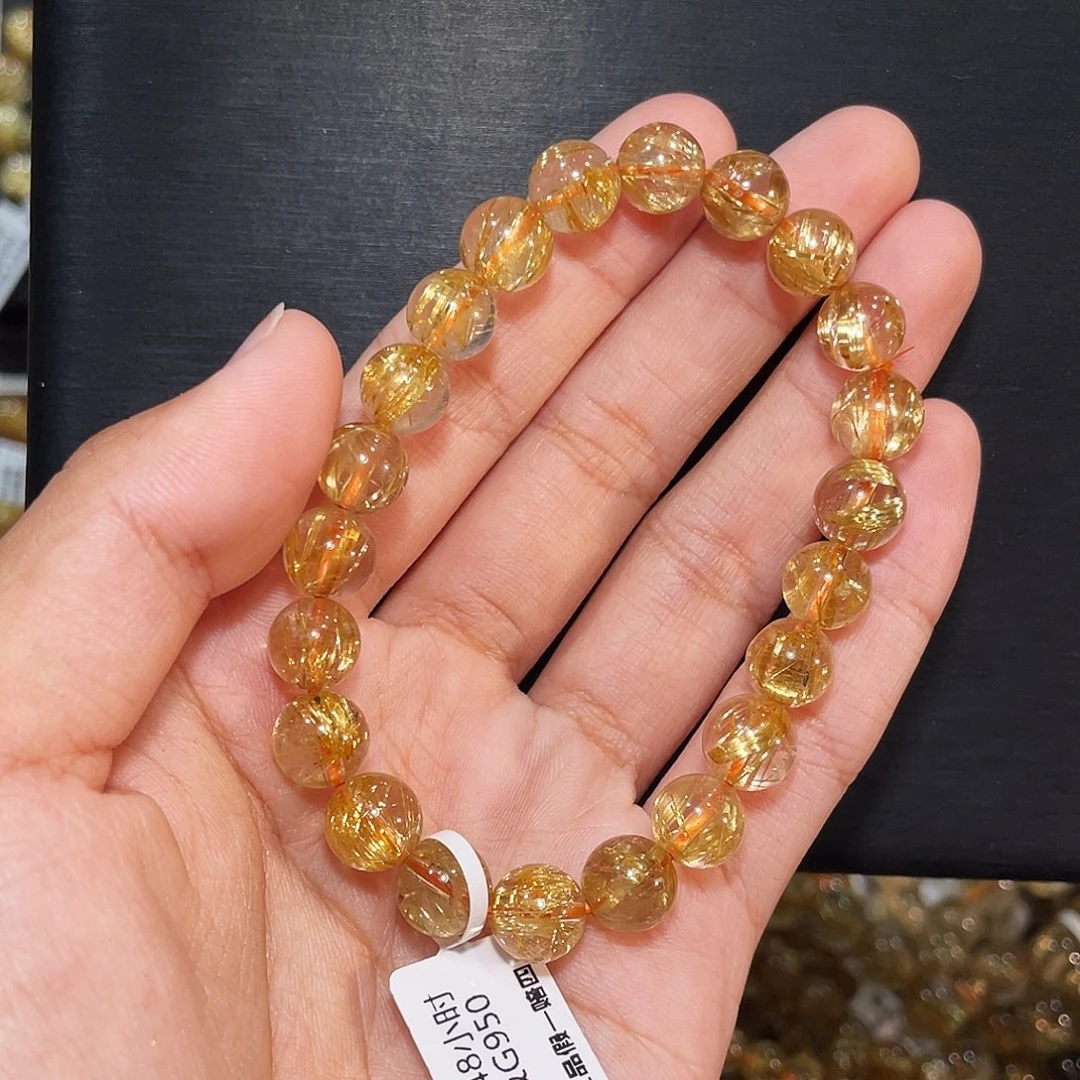 手链未镶嵌发晶钛晶8.9mm