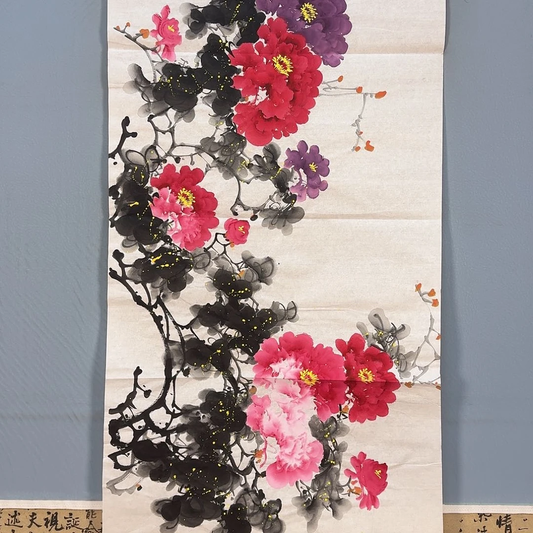 国画242 牡丹一如你的青花