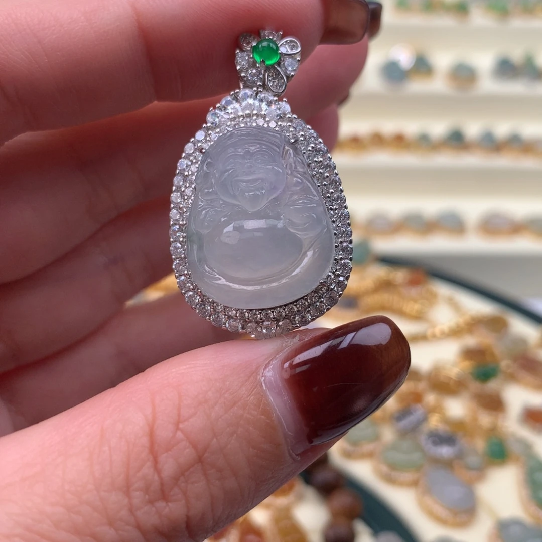 翡翠银S925镶嵌颈饰