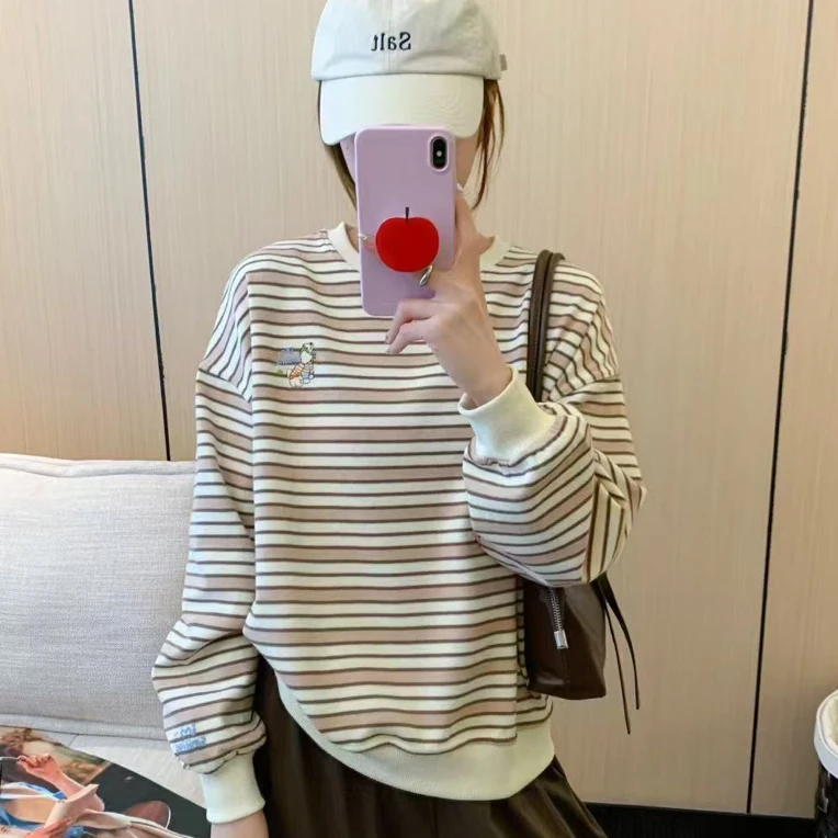 (001-099)新款圆领连帽休闲宽松韩版卫衣