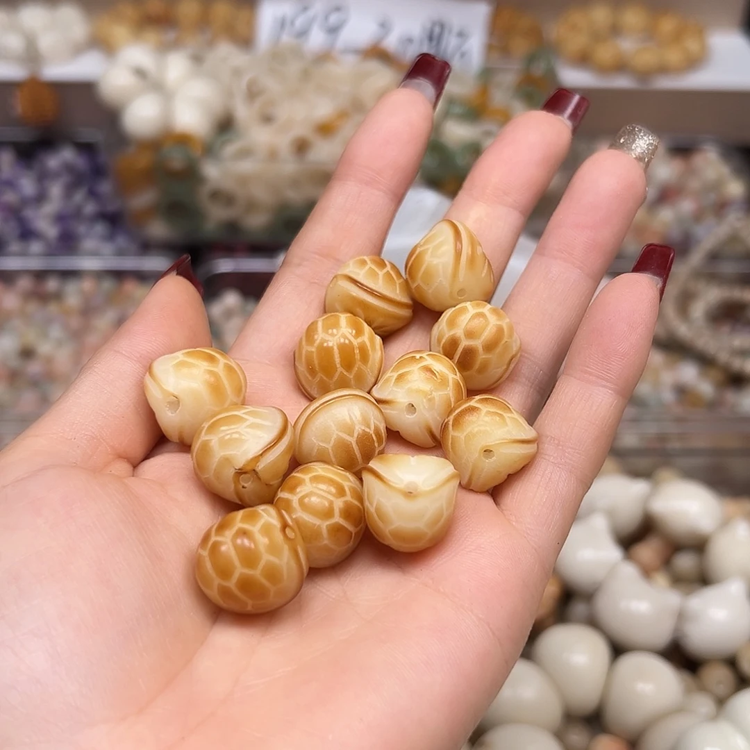 手串菩提根/象牙果瑕疵炭烤富甲20颗有裂
