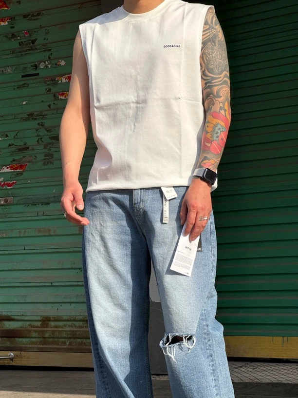 夏季薄款休闲版型小字母款背心宽松运动款